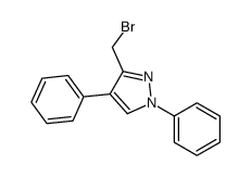 3-(bromomethyl)-1,4-diphenylpyrazole结构式