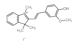 2-methoxy-4-[(E)-2-(1,3,3-trimethylindol-2-yl)ethenyl]phenol Structure