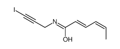 N-(3-iodoprop-2-ynyl)hexa-2,4-dienamide Structure