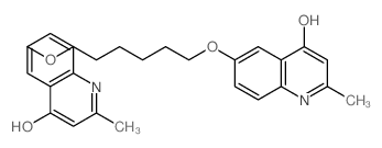 4-Quinolinol,6,6'-[1,6-hexanediylbis(oxy)]bis[2-methyl- (9CI) Structure