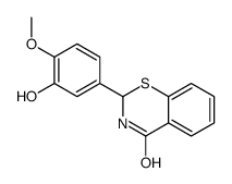 2-(3-hydroxy-4-methoxyphenyl)-2,3-dihydro-1,3-benzothiazin-4-one Structure