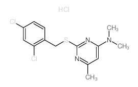 4-Pyrimidinamine,2-[[(2,4-dichlorophenyl)methyl]thio]-N,N,6-trimethyl-, hydrochloride (1:1)结构式