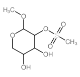 6-methoxy-5-methylsulfonyloxy-oxane-3,4-diol structure