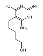 2,6-diamino-5-(5-hydroxypentyl)-1H-pyrimidin-4-one结构式