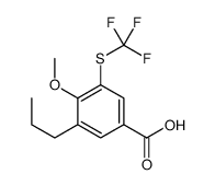 4-methoxy-3-propyl-5-(trifluoromethylsulfanyl)benzoic acid结构式