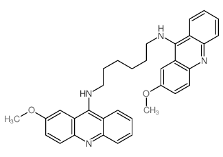 1,6-Hexanediamine,N,N'-bis(2-methoxy-9-acridinyl)- (9CI)结构式