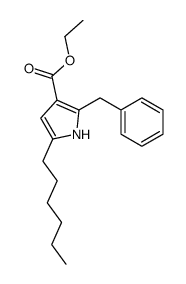 ethyl 2-benzyl-5-hexyl-1H-pyrrole-3-carboxylate Structure