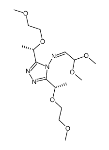 N-[(S,S)-3,5-bis(1-(2-methoxyethoxy)ethyl)-1,2,4-triazol-4-yl]-2,2-dimethoxyethylimine结构式