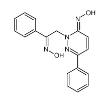 1-phenyl-2-(2,3-dihydro3-hydroxyimino-6-phenyl-2-pyridazinyl)ethanone oxime结构式