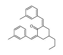 2,6-bis[(3-methylphenyl)methylidene]-4-propylcyclohexan-1-one结构式