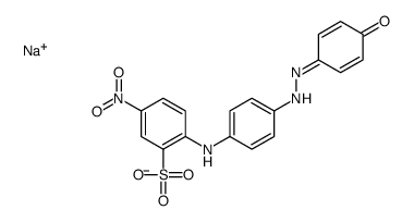 sodium 2-[[4-[(4-hydroxyphenyl)azo]phenyl]amino]-5-nitrobenzenesulphonate structure