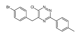 5-[(4-bromophenyl)methyl]-6-chloro-3-(4-methylphenyl)-1,2,4-triazine结构式