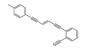 2-[6-(4-methylphenyl)hex-3-en-1,5-diynyl]benzonitrile Structure