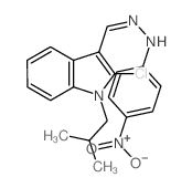 N-[[2-chloro-1-(2-methylpropyl)indol-3-yl]methylideneamino]-4-nitro-aniline Structure