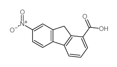 9H-Fluorene-1-carboxylicacid, 7-nitro- Structure