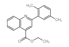 4-Quinolinecarboxylicacid, 2-(2,5-dimethylphenyl)-, ethyl ester structure