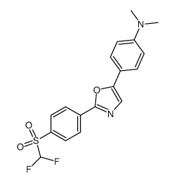 4-[2-(4-difluoromethanesulfonyl-phenyl)-oxazol-5-yl]-N,N-dimethyl-aniline结构式