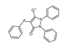 4-phenyliodonium-1,2-diphenyl-3,5-pyrazolidinedione betaine Structure