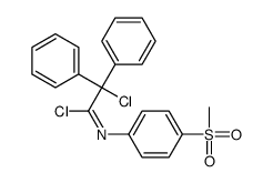2-chloro-N-(4-methylsulfonylphenyl)-2,2-diphenylethanimidoyl chloride Structure