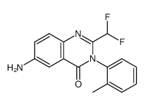 6-amino-2-(difluoromethyl)-3-(2-methylphenyl)quinazolin-4-one结构式