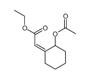 (2-acetoxy-cyclohexyliden)-acetic acid ethyl ester Structure