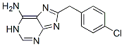 [(4-Chlorophenyl)methyl]-1H-purin-6-amine结构式
