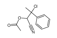 2-chloro-1-cyano-2-phenylpropyl acetate Structure