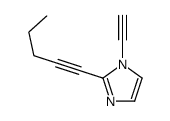 1H-Imidazole,1-ethynyl-2-(1-pentynyl)-(9CI) Structure
