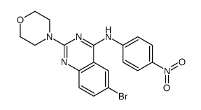 6-bromo-2-morpholin-4-yl-N-(4-nitrophenyl)quinazolin-4-amine结构式
