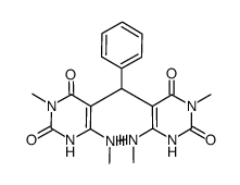 5,5'-(phenylmethylene)bis(3-methyl-6-(methylamino)pyrimidine-2,4(1H,3H)-dione) Structure