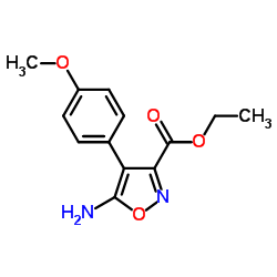 ETHYL 5-AMINO-4-(4-METHOXYPHENYL)ISOXAZOLE-3-CARBOXYLATE Structure