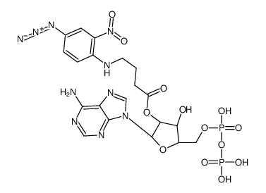 [(2R,3R,4R,5R)-2-(6-aminopurin-9-yl)-4-hydroxy-5-[[hydroxy(phosphonooxy)phosphoryl]oxymethyl]oxolan-3-yl] 4-(4-azido-2-nitroanilino)butanoate结构式