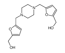 [5-[[4-[[5-(hydroxymethyl)furan-2-yl]methyl]piperazin-1-yl]methyl]furan-2-yl]methanol Structure
