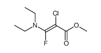 methyl 2-chloro-3-diethylamino-3-fluoropropenoate结构式