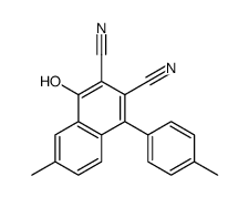 4-hydroxy-6-methyl-1-(4-methylphenyl)naphthalene-2,3-dicarbonitrile Structure