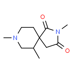 2,8-Diazaspiro[4.5]decane-1,3-dione,2,6,8-trimethyl-(8CI)结构式