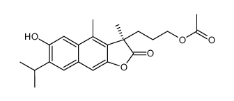 (R)-3-(3-acetoxypropyl)-2,3-dihydro-6-hydroxy-7-isopropyl-3,4-dimethylnaphtho<2,3-b>furan-2-one结构式