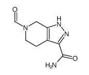 6-formyl-1,4,5,7-tetrahydropyrazolo[3,4-c]pyridine-3-carboxamide Structure