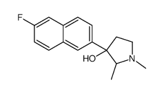 3-(6-fluoronaphthalen-2-yl)-1,2-dimethylpyrrolidin-3-ol结构式