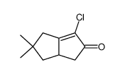 3-chloro-4,5,6,6a-tetrahydro-5,5-dimethyl-2(1H)-pentalenone结构式