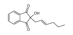 2-(hex-2-en-1-yl)-2-hydroxy-1H-indene-1,3(2H)-dione Structure