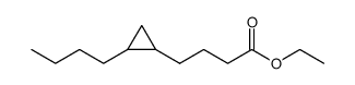 Cyclopropanebutanoic acid, 2-butyl-, ethyl ester Structure