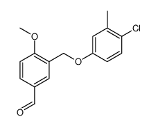 3-(4-CHLORO-3-METHYL-PHENOXYMETHYL)-4-METHOXY-BENZALDEHYDE structure
