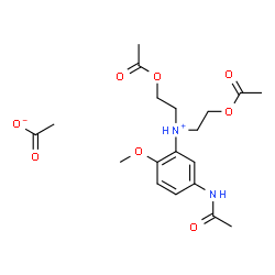 (5-acetamido-2-methoxyphenyl)bis(2-acetoxyethyl)ammonium acetate Structure