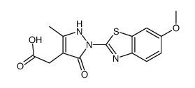 1H-Pyrazole-4-acetic acid, 5-hydroxy-1-(6-methoxy-2-benzothiazolyl)-3- methyl- picture