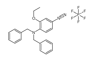 4-[bis(benzyl)amino]-3-ethoxybenzenediazonium hexafluorophosphate Structure