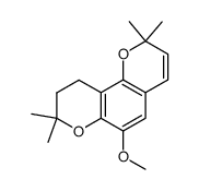 9,10-dihydro-6-methoxy-2,2,8,8-tetramethyl-2H,8H-benzo[1,2-b:3,4-b']dipyran结构式