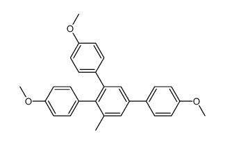 1,2,5-tris-(4-methoxy-phenyl)-3-methyl-benzene Structure