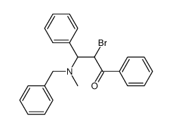 3-(benzyl-methyl-amino)-2-bromo-1,3-diphenyl-propan-1-one结构式