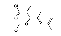 (E)-(2R,3R)-4-Ethyl-3-methoxymethoxy-2,6-dimethyl-hepta-4,6-dienoyl chloride Structure